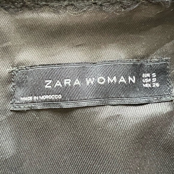 Zara Woman black white and red animal print zipper jacket blazer size XS - Picture 6 of 9